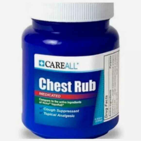 SET OF 2 CareAll Medicated Chest Rub 3.53 oz Cough Suppressant Topical - Picture 2 of 3